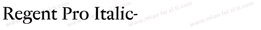 Regent Pro Italic字体转换